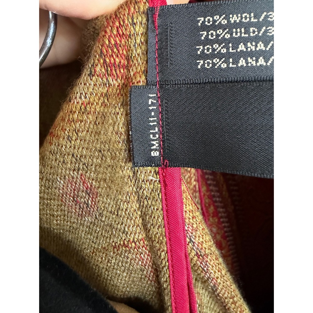 Vintage Ralph Lauren Wool Silk Paisley Tapestry Duster Coat Red Made in Italy - Picture 8 of 12